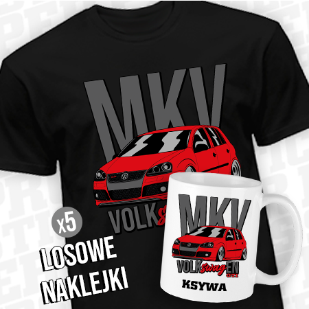 ZESTAW VW GOLF 5 - Koszulka + Kubek + naklejki